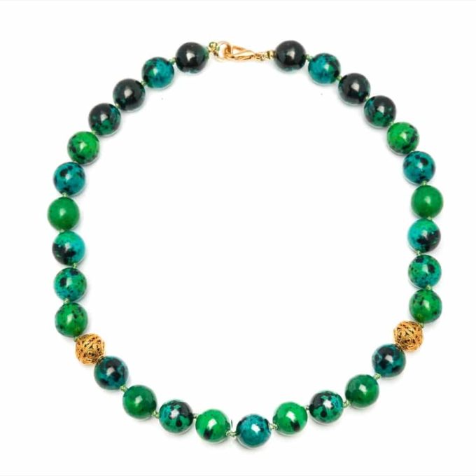 Collier haut joaillerie romancia vert