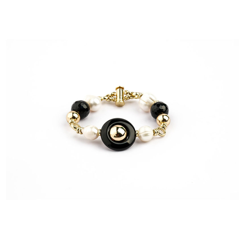 bracelet en onyx et perle tunisie