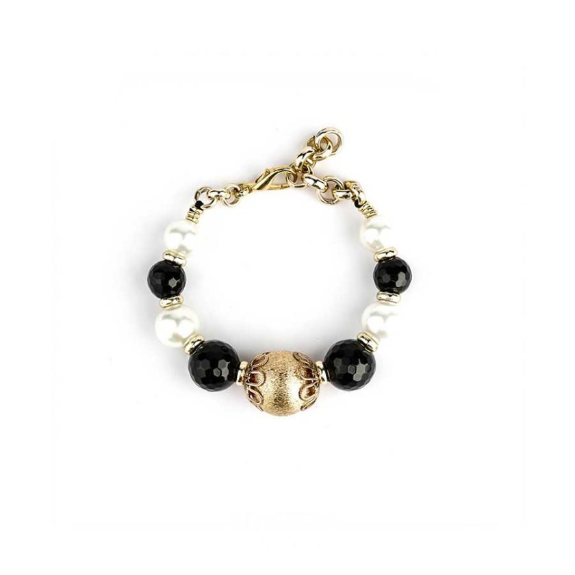 bracelet en onyx et perle bijoux tunisie